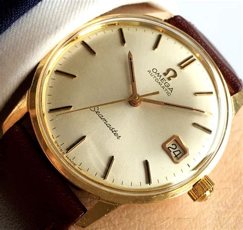 omega pink gold watch|omega 18k solid gold watches.